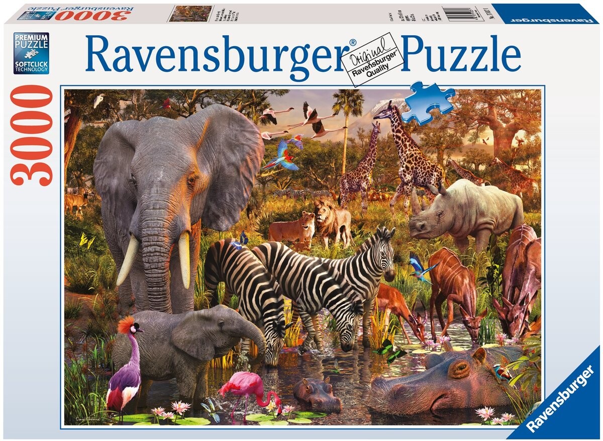 Ravensburger, пазл, Животные Африки, 3000 шт.
Ravensburger, пазл, Животные Африки, 3000 шт.