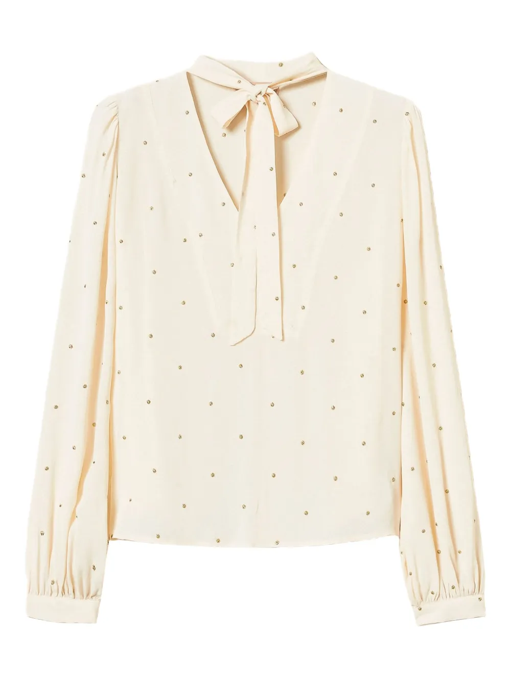 Блузка с завязкой на шее, украшенная декором TWINSET, нейтральный
Блузка с завязкой на шее, украшенная декором TWINSET, нейтральный