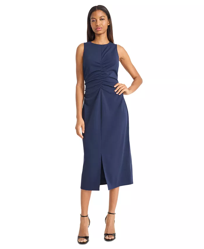 Женское креповое платье миди с V-образным вырезом и без рукавов Donna Morgan, синий
Женское креповое платье миди с V-образным вырезом и без рукавов Donna Morgan, синий