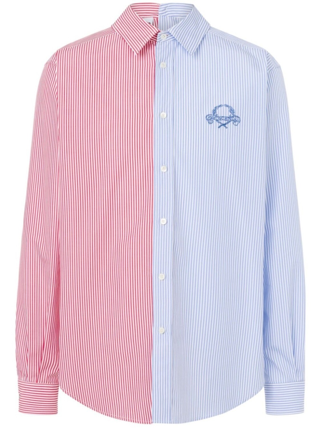 Moschino рубашка со вставками, синий
Moschino рубашка со вставками, синий