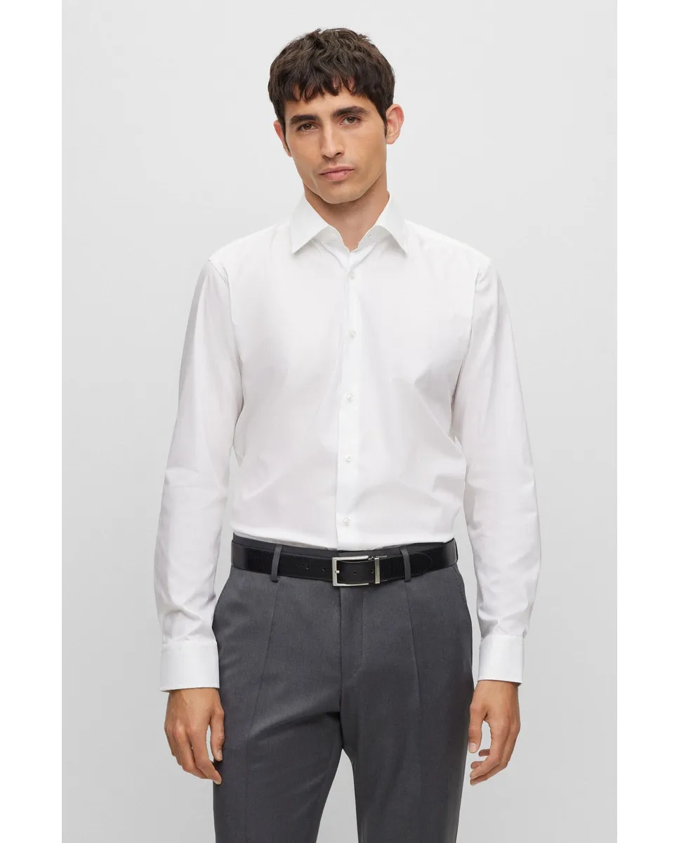 Мужская рубашка прямого кроя из легкогладящегося хлопкового поплина Boss, белый
Мужская рубашка прямого кроя из легкогладящегося хлопкового поплина Boss, белый