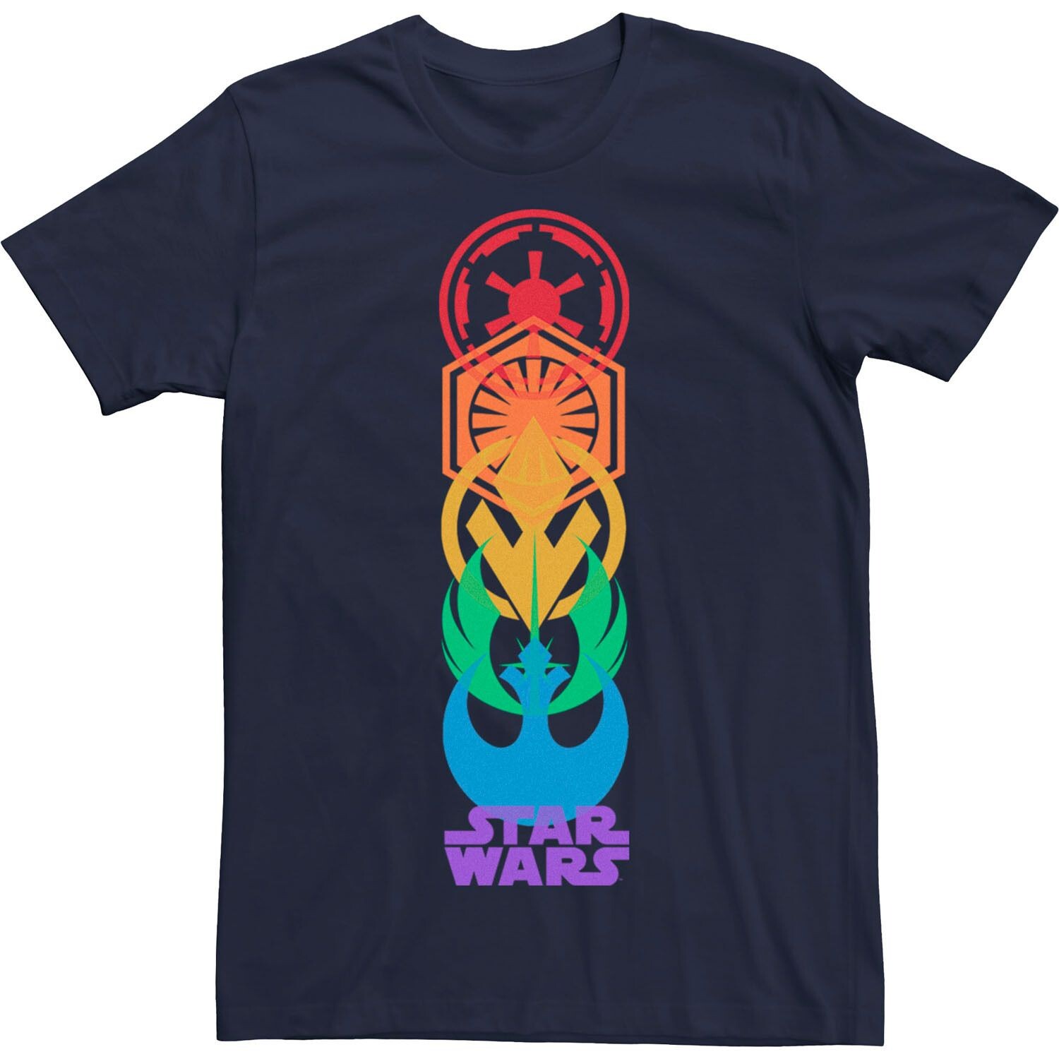 Мужская футболка с радужным логотипом Star Wars Pride Licensed Character
Мужская футболка с радужным логотипом Star Wars Pride Licensed Character