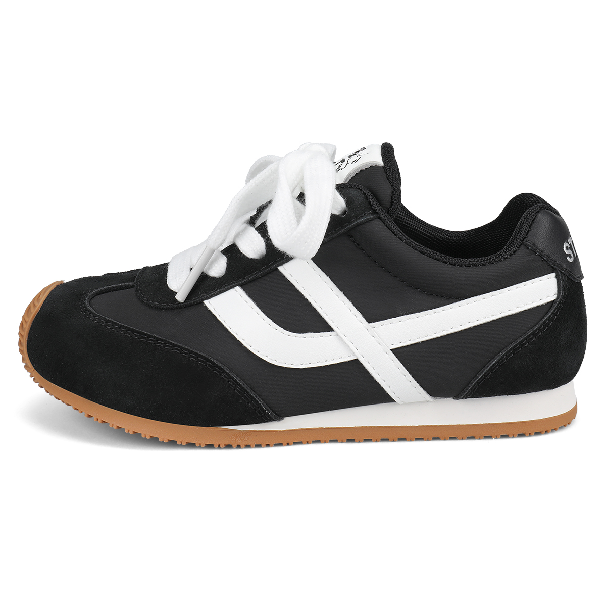 Низкие противоскользящие износостойкие детские кроссовки для скейтбординга ST&SAT KIDS, бежевый/черный 
Низкие противоскользящие износостойкие детские кроссовки для скейтбординга ST&SAT KIDS, бежевый/черный