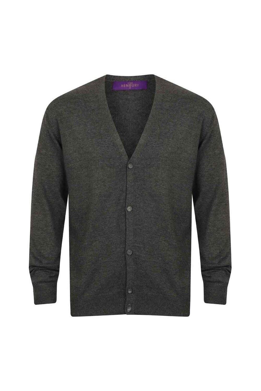 Кардиган из хлопка и акрила с V-образным вырезом Henbury, черный
Кардиган из хлопка и акрила с V-образным вырезом Henbury, черный