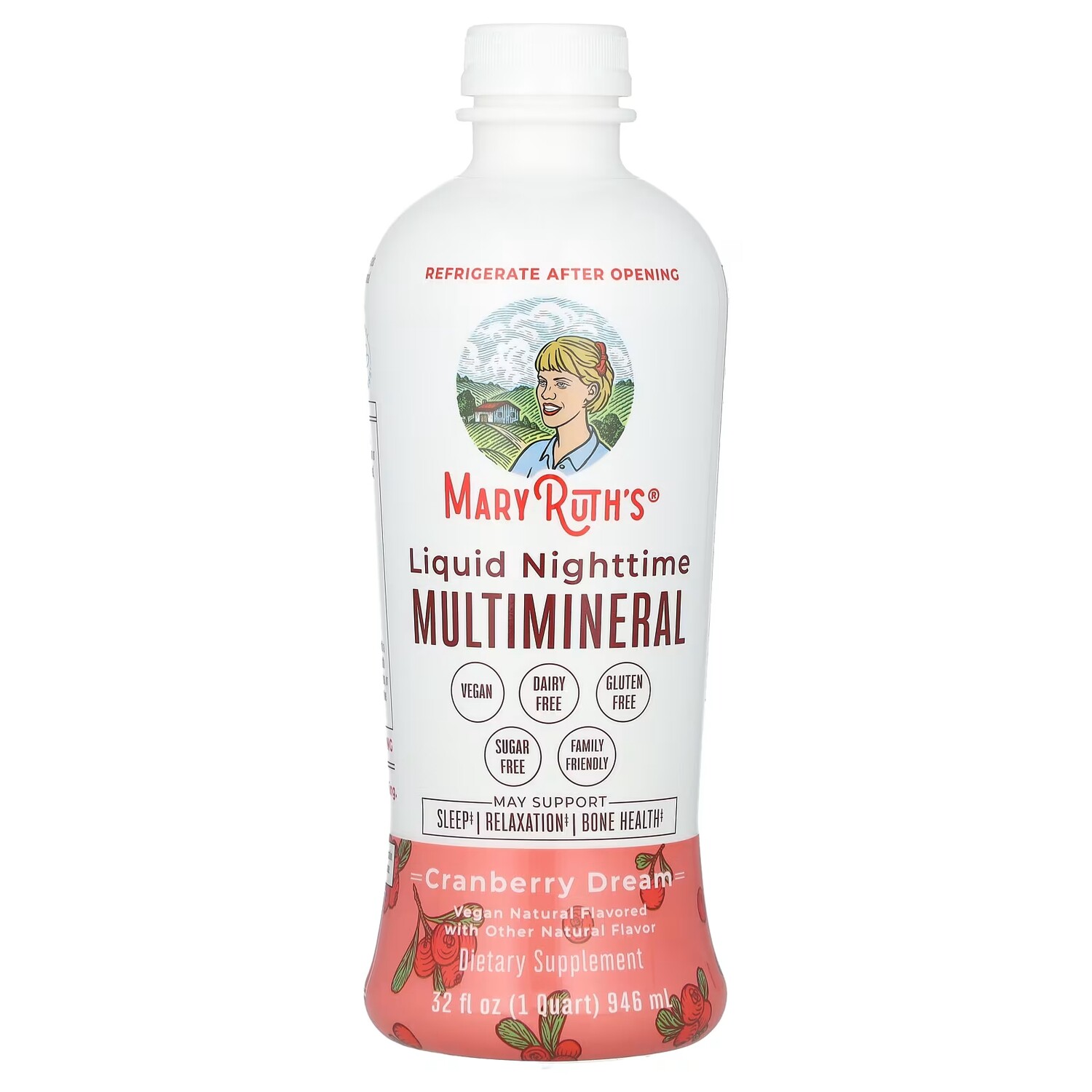 Жидкая ночная мультиминеральная добавка MaryRuth's Cranberry Dream, 32 жидких унции (946 мл)
Жидкая ночная мультиминеральная добавка MaryRuth's Cranberry Dream, 32 жидких унции (946 мл)