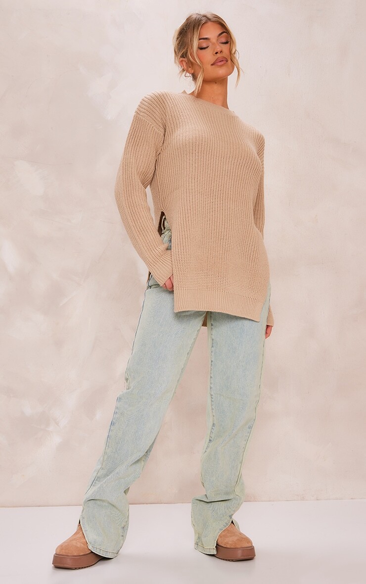 PrettyLittleThing Джемпер с разрезом по бокам и круглым вырезом Stone
PrettyLittleThing Джемпер с разрезом по бокам и круглым вырезом Stone