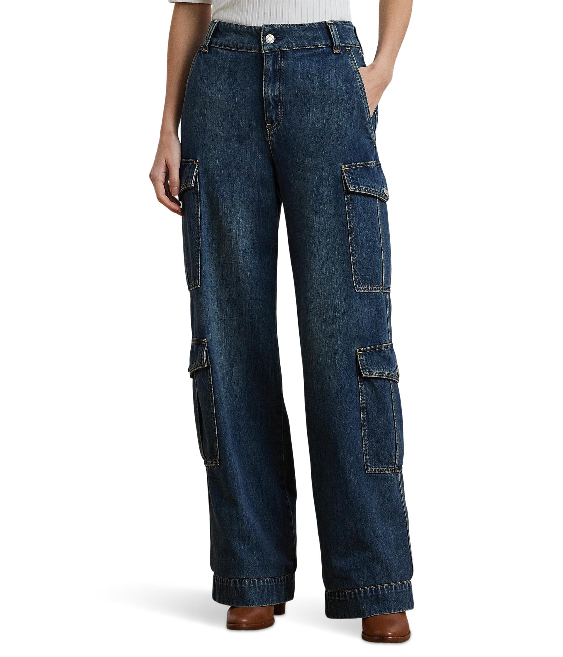 Джинсы Lauren Ralph Lauren High-Rise Wide-Leg Cargo Jeans, Haze Wash
Джинсы Lauren Ralph Lauren High-Rise Wide-Leg Cargo Jeans, Haze Wash