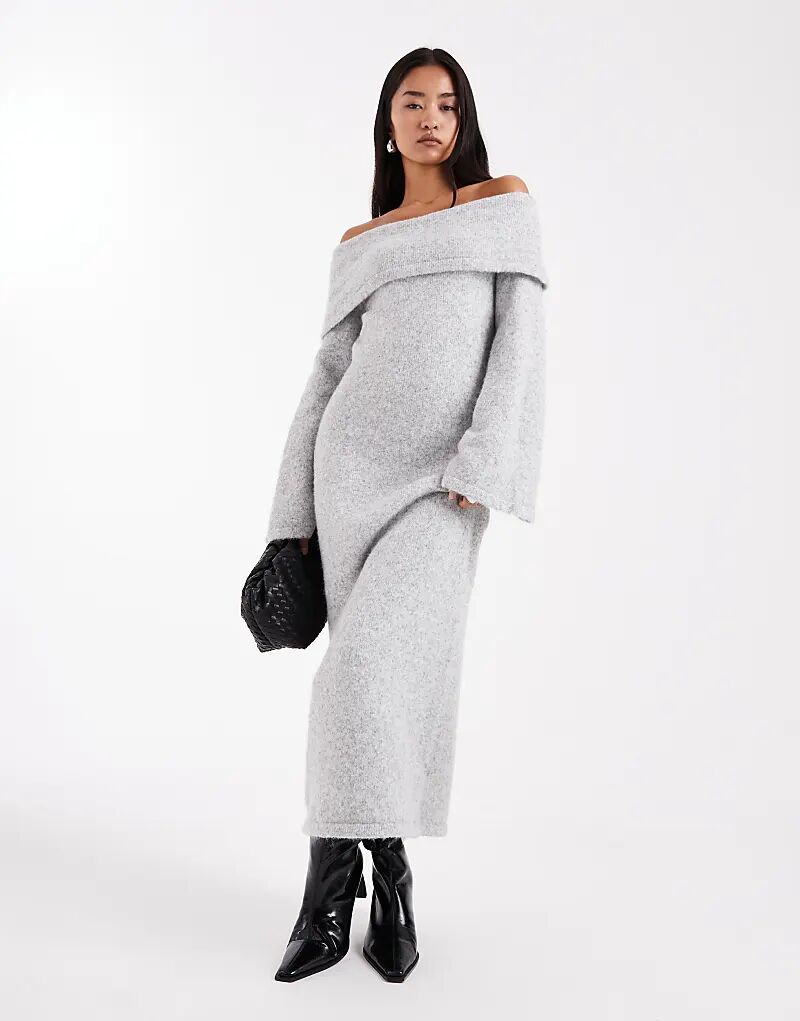 4th & Reckless шерстяное платье-джемпер макси с отворотом и рукавами-колокольчиками серого цвета
4th & Reckless шерстяное платье-джемпер макси с отворотом и рукавами-колокольчиками серого цвета