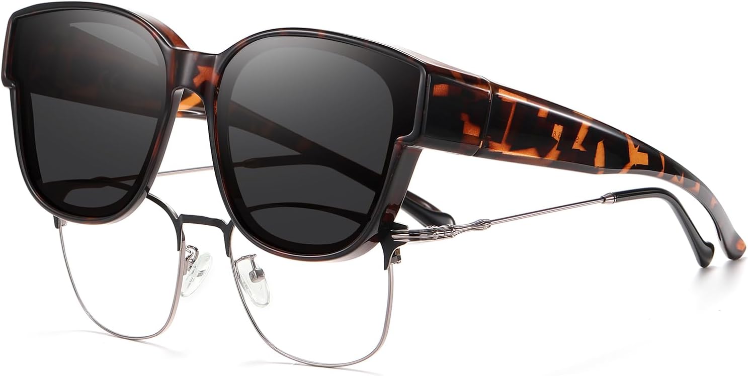 Солнцезащитные очки GEGURI Fit Over Glasses с поляризацией, для женщин и мужчин, стильный дизайн «кошачий глаз», 100% защита от УФ-излучения, L Size Tortoise Frame Grey Lens
Солнцезащитные очки GEGURI Fit Over Glasses с поляризацией, для женщин и мужчин, стильный дизайн «кошачий глаз», 100% защита от УФ-излучения, L Size Tortoise Frame Grey Lens