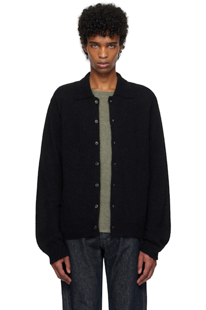 Черный вечерний кардиган поло OUR LEGACY
Черный вечерний кардиган поло OUR LEGACY