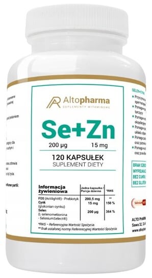 Alto Pharma, Селен 200 мкг + цинк 15 мг + пребиотик, 120 капсул. 
Alto Pharma, Селен 200 мкг + цинк 15 мг + пребиотик, 120 капсул.