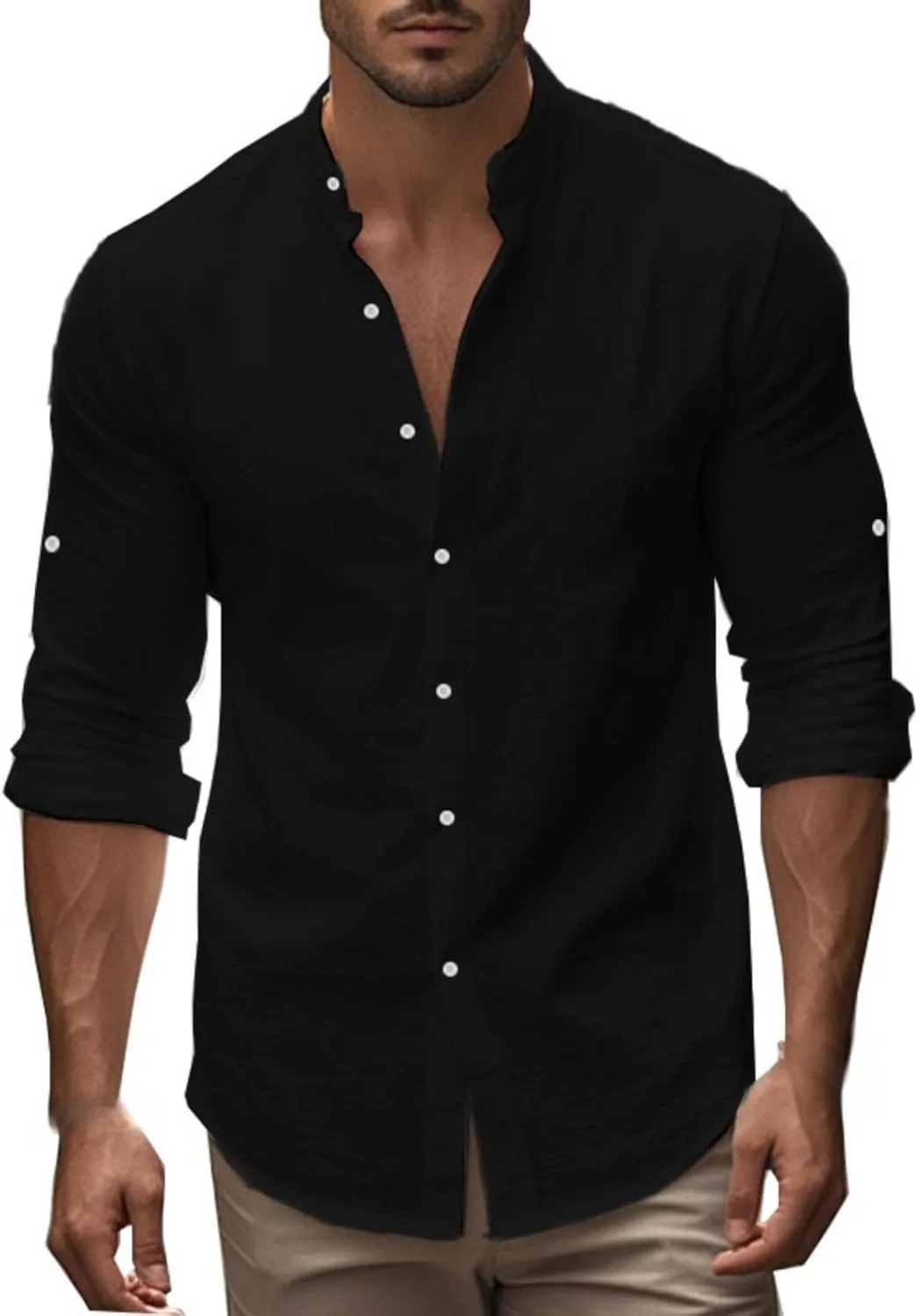 Мужская хлопковая льняная рубашка Slim Fit с длинным рукавом и отложным воротником RSZGSWS
Мужская хлопковая льняная рубашка Slim Fit с длинным рукавом и отложным воротником RSZGSWS