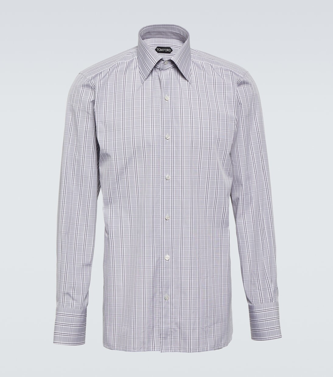 Рубашка из хлопкового поплина в клетку Tom Ford, мультиколор 
Рубашка из хлопкового поплина в клетку Tom Ford, мультиколор