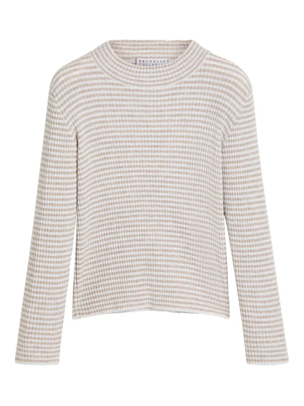 Полосатый свитер в рубчик Brunello Cucinelli Kids, нейтральный
Полосатый свитер в рубчик Brunello Cucinelli Kids, нейтральный