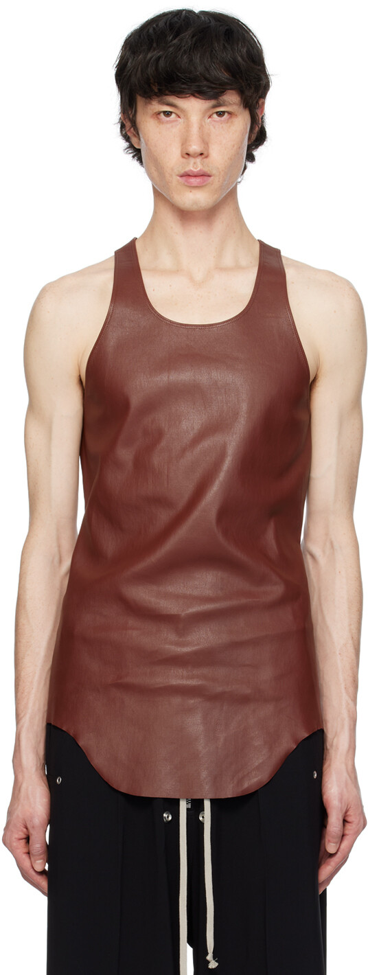 Коричневая майка с овальным вырезом Rick Owens
Коричневая майка с овальным вырезом Rick Owens