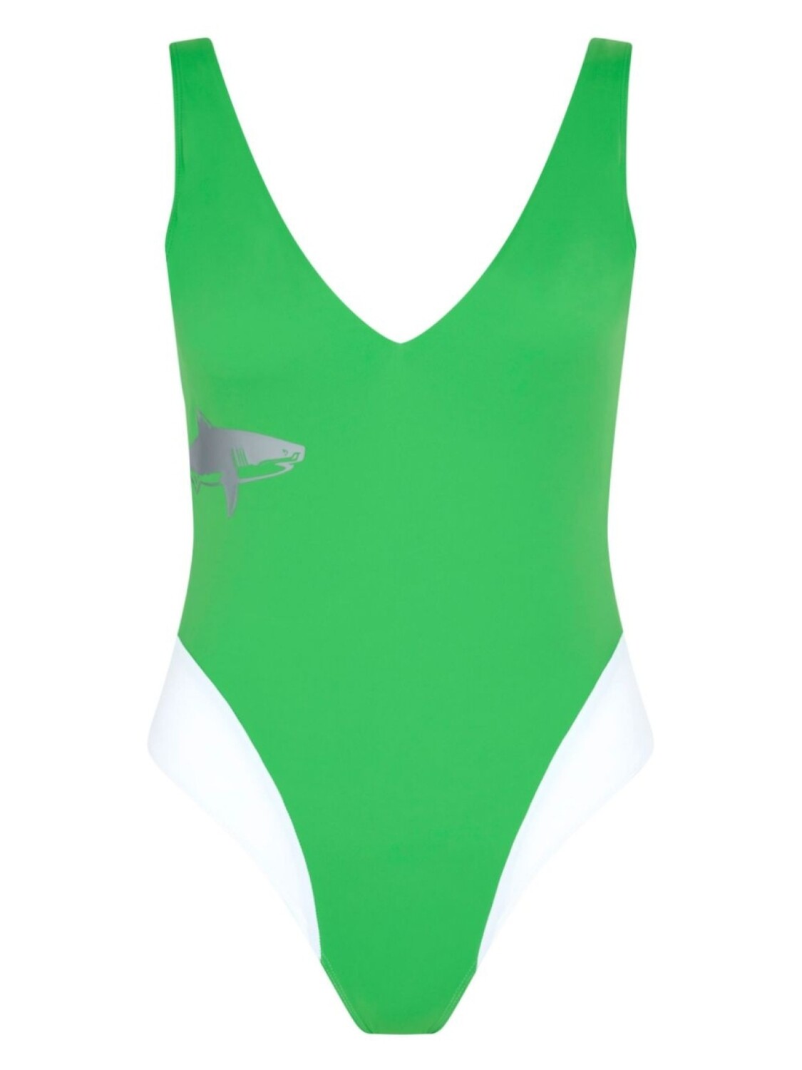 Купальник с глубоким V-образным вырезом и принтом акулы Let's Swim, зеленый
Купальник с глубоким V-образным вырезом и принтом акулы Let's Swim, зеленый