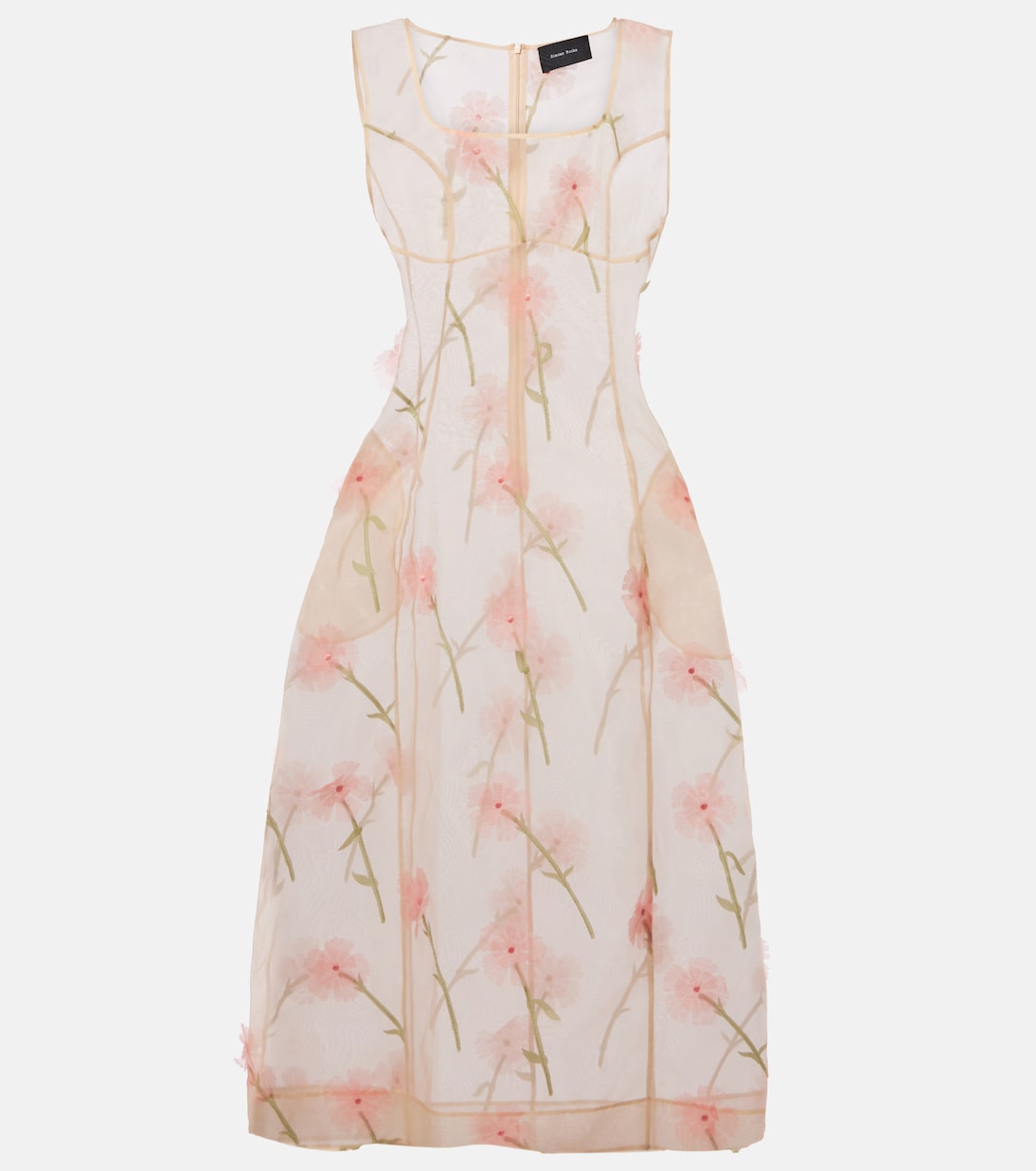 Скульптурное миди-платье из органзы с гвоздиками Simone Rocha, Nude/Multi
Скульптурное миди-платье из органзы с гвоздиками Simone Rocha, Nude/Multi