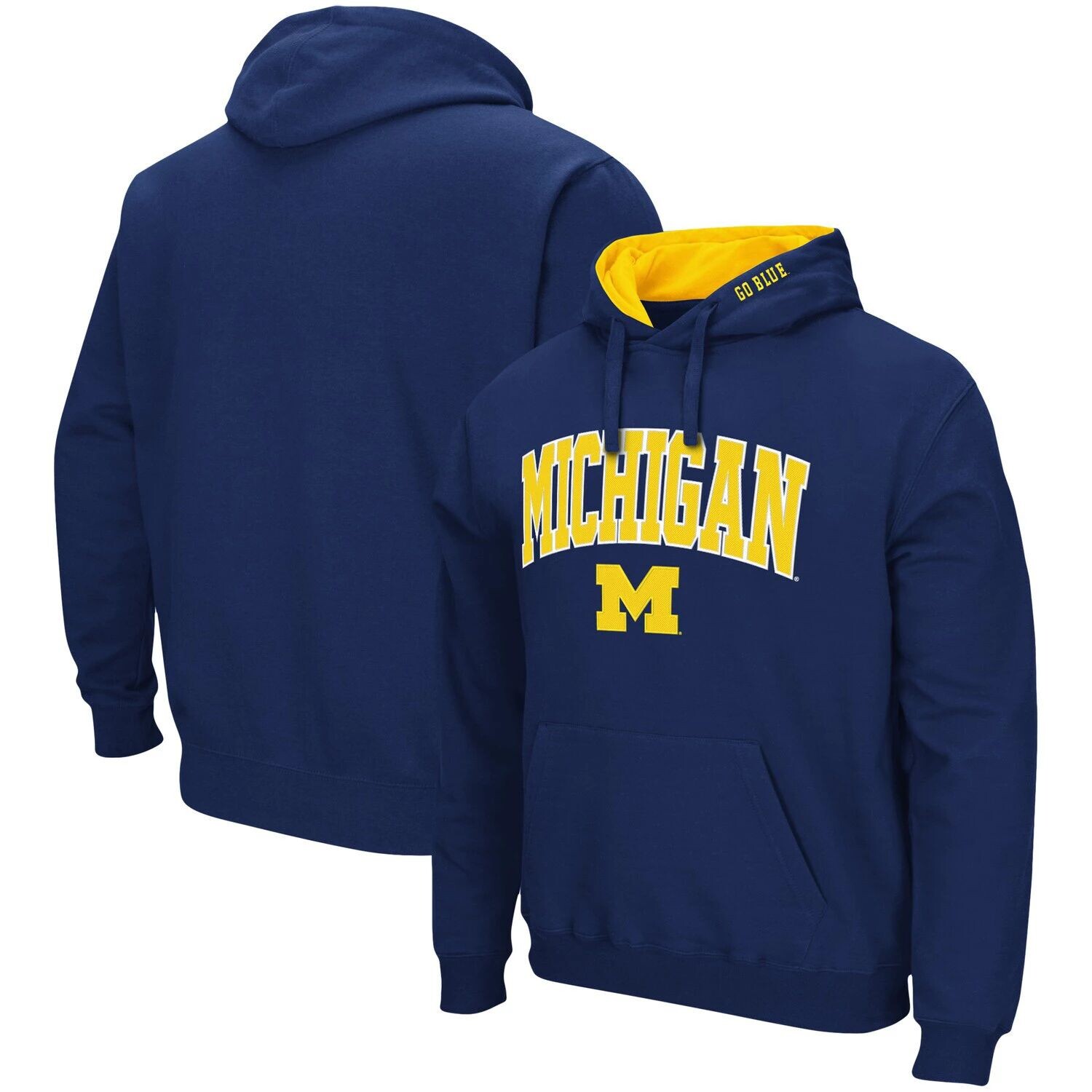 Мужской темно-синий пуловер с капюшоном Michigan Wolverines Arch & Logo 3.0 Colosseum
Мужской темно-синий пуловер с капюшоном Michigan Wolverines Arch & Logo 3.0 Colosseum