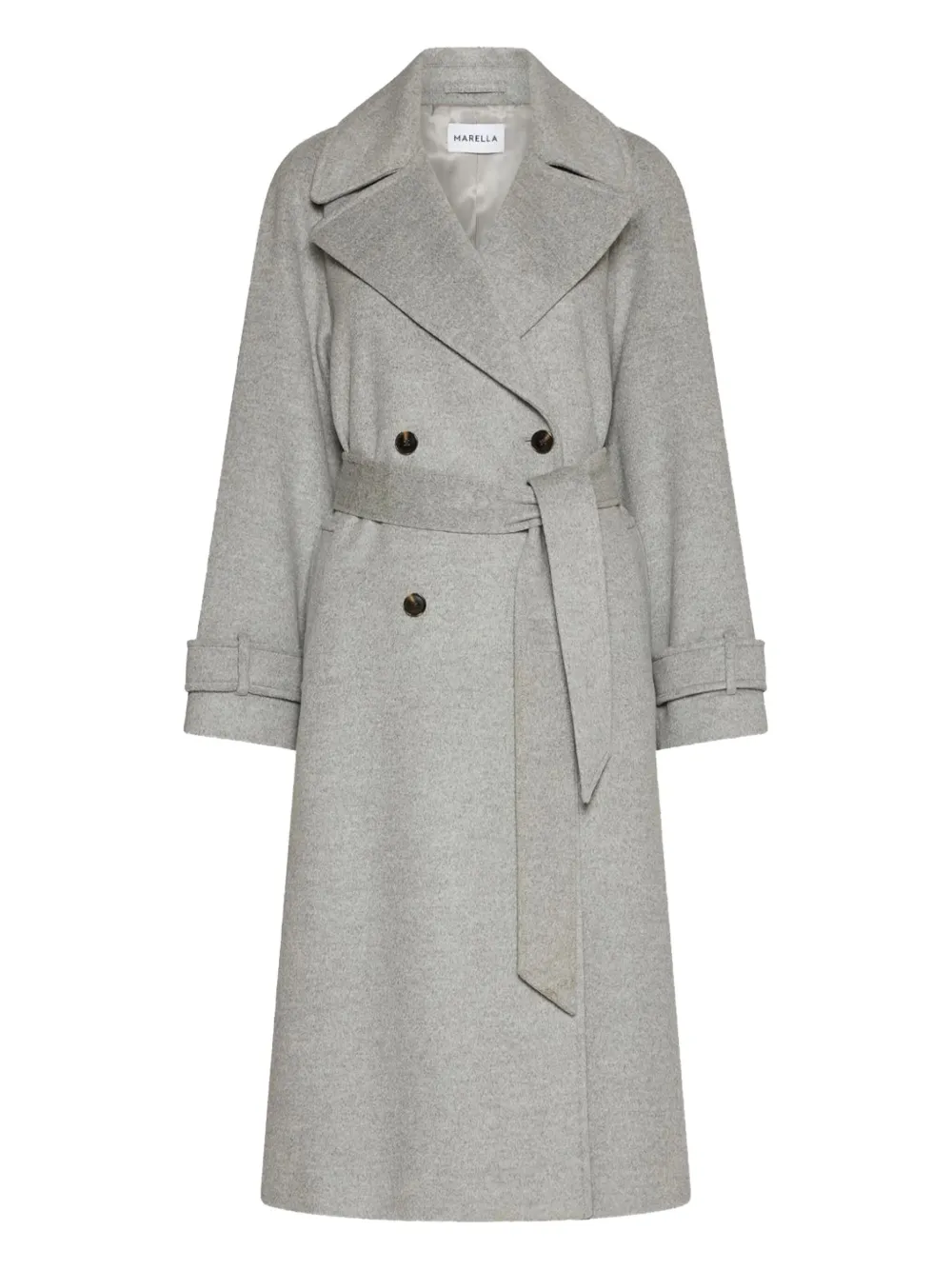 Двубортное пальто с поясом от Tenna Marella, серый
Двубортное пальто с поясом от Tenna Marella, серый