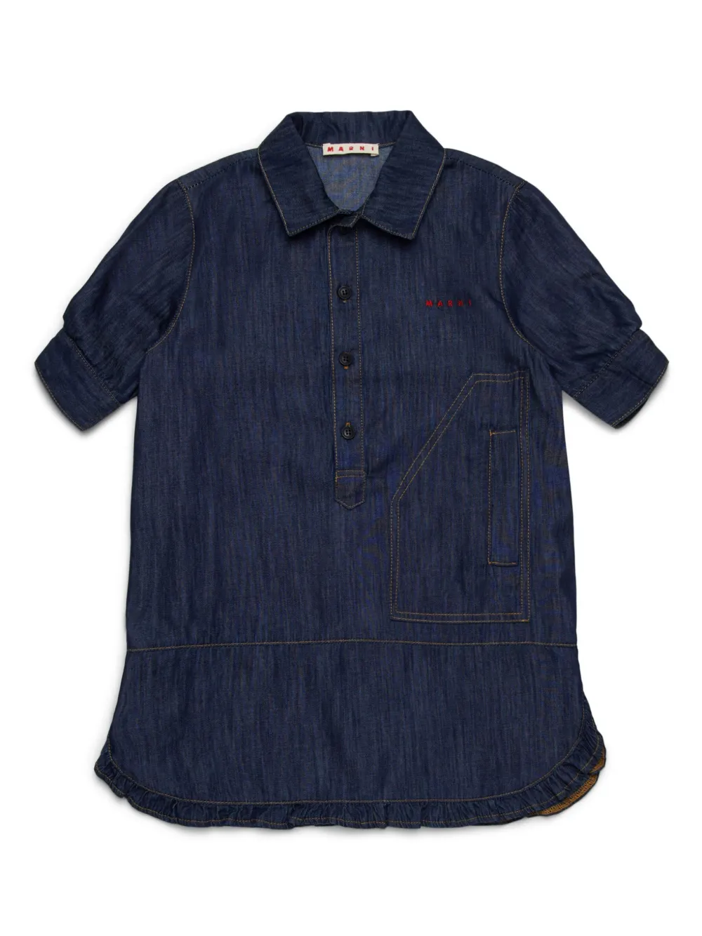 Джинсовое платье-рубашка Marni Kids, синий
Джинсовое платье-рубашка Marni Kids, синий