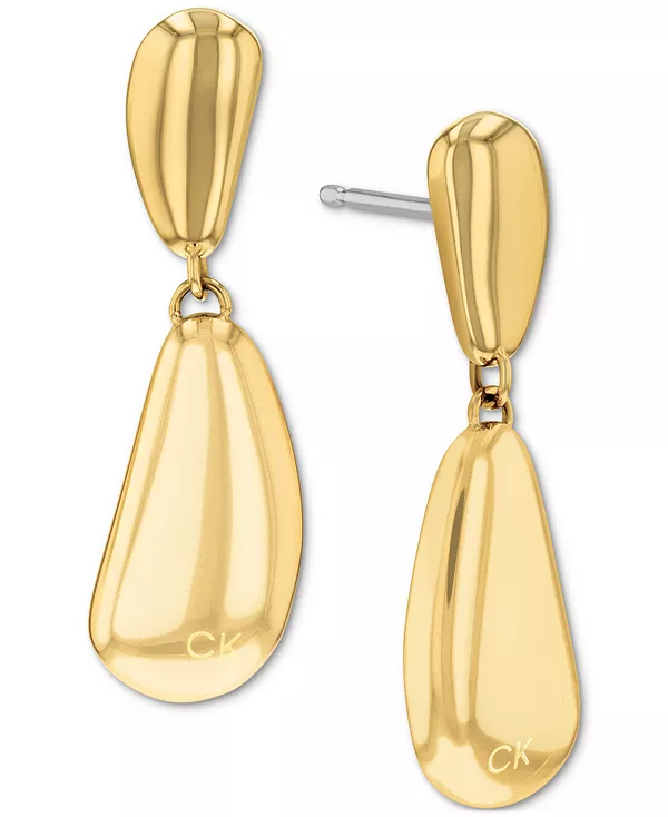 Структурные серьги-подвески из нержавеющей стали Calvin Klein, gold
Структурные серьги-подвески из нержавеющей стали Calvin Klein, gold