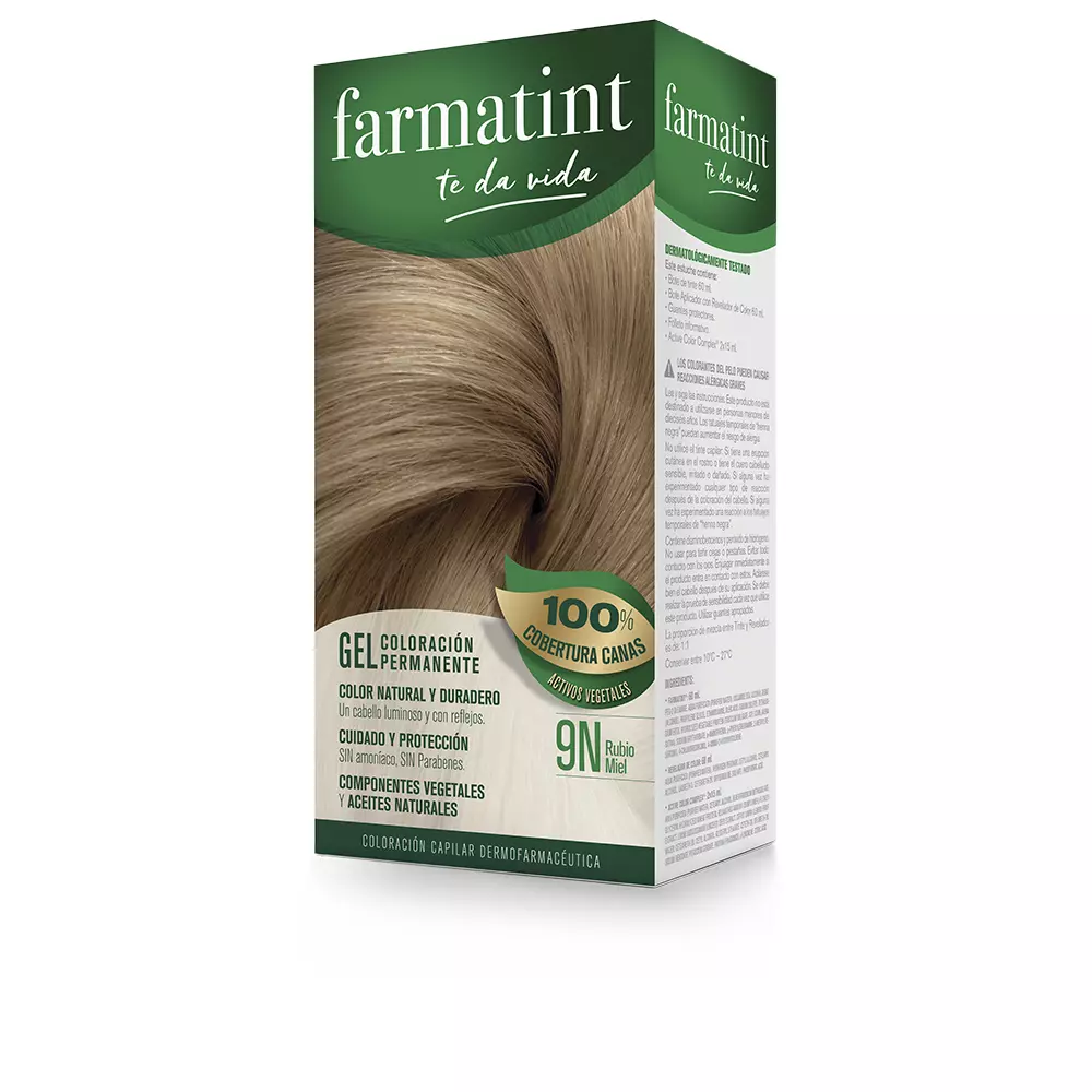 Краска для волос Farmatint gel coloración permanente Farmatint, цвет 9n-rubio miel, 5 шт.
Краска для волос Farmatint gel coloración permanente Farmatint, цвет 9n-rubio miel, 5 шт.
