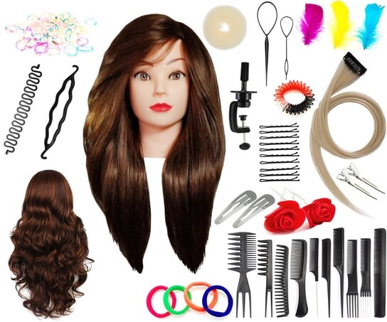 Набор тренировочных головок Алинка 80 Коричневый, смешанные волосы 60% + 80 аксессуаров + ручка, парикмахерская насадка для расчесывания, насадка для упражнений, Calissimo
Набор тренировочных головок Алинка 80 Коричневый, смешанные волосы 60% + 80 аксессуаров + ручка, парикмахерская насадка для расчесывания, насадка для упражнений, Calissimo