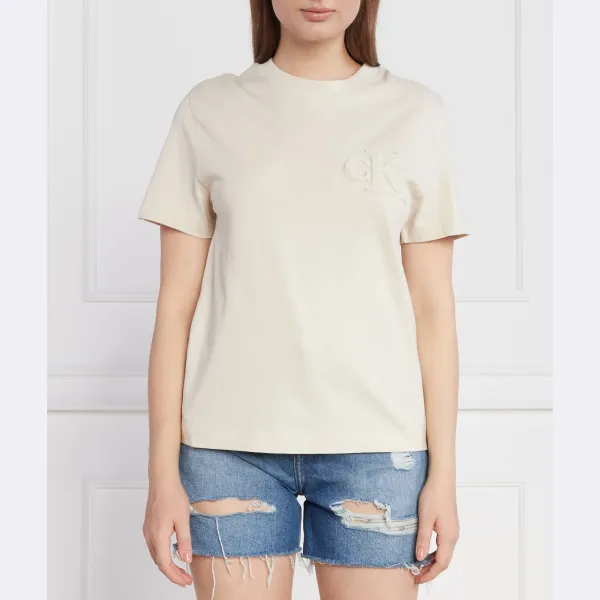 Футболка из синели стандартного кроя Calvin Klein, бежевый
Футболка из синели стандартного кроя Calvin Klein, бежевый