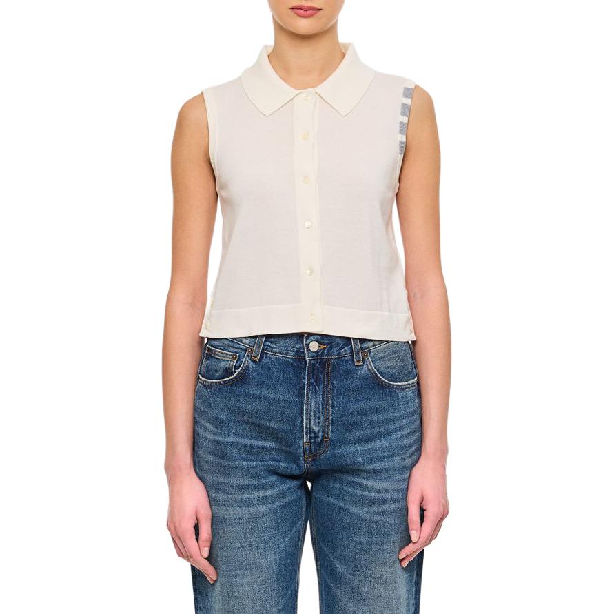 Топ 4 Bar Cropped Vest THOM BROWNE, бежевый
Топ 4 Bar Cropped Vest THOM BROWNE, бежевый