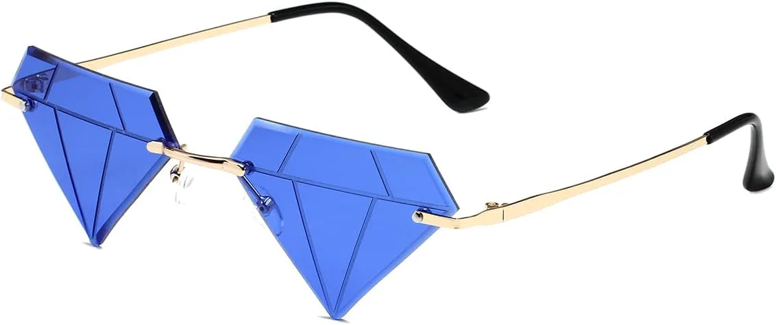 Солнцезащитные очки JOVAKIT в форме треугольника и ромба для женщин и мужчин, винтажные, без оправы, в стиле ретро, для рейв-вечеринок и Хэллоуина, Gold/Blue
Солнцезащитные очки JOVAKIT в форме треугольника и ромба для женщин и мужчин, винтажные, без оправы, в стиле ретро, для рейв-вечеринок и Хэллоуина, Gold/Blue