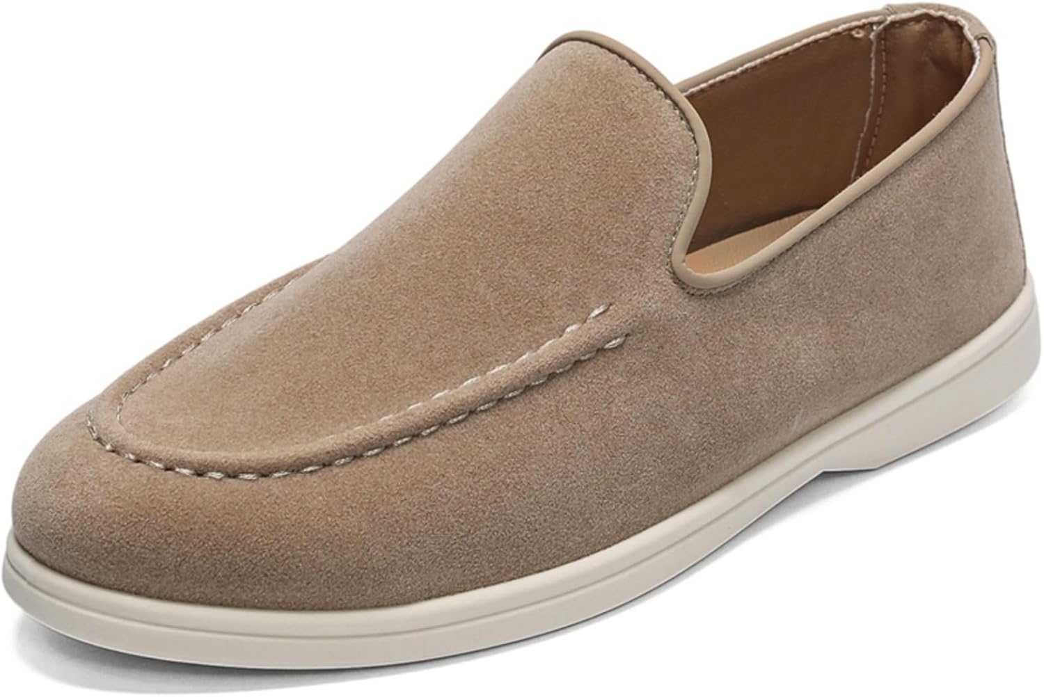 Мужские замшевые слипоны-лоферы с белой резиновой подошвой, удобные для повседневной и офисной носки, с ручной прострочкой верха и круглым носком, доступны в нескольких цветах Kelibasi
Мужские замшевые слипоны-лоферы с белой резиновой подошвой, удобные для повседневной и офисной носки, с ручной прострочкой верха и круглым носком, доступны в нескольких цветах Kelibasi