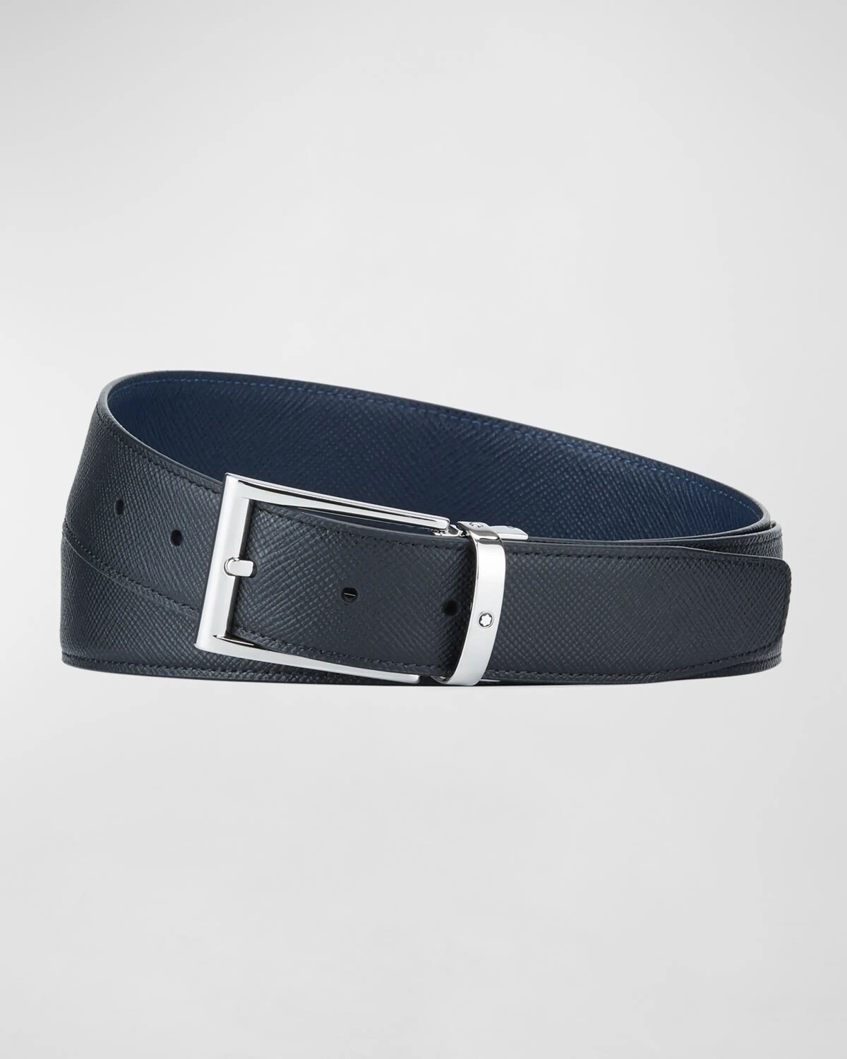 Мужской двусторонний деловой ремень по размеру Montblanc, цвет Black / Indigo
Мужской двусторонний деловой ремень по размеру Montblanc, цвет Black / Indigo