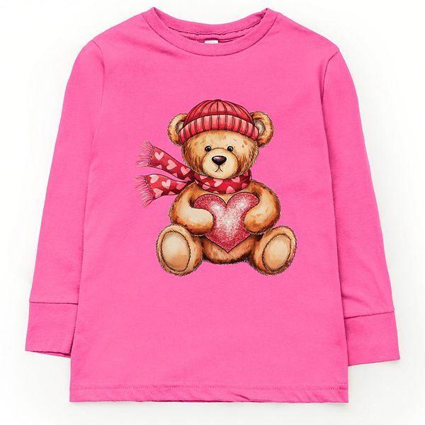 Валентинка с медвежонком - детская футболка с длинным рукавом The Juniper Shop, Hot Pink
Валентинка с медвежонком - детская футболка с длинным рукавом The Juniper Shop, Hot Pink