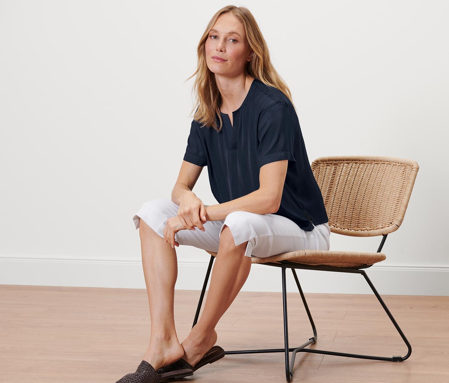 Атласная блузка-туника Tchibo, темно-синий
Атласная блузка-туника Tchibo, темно-синий