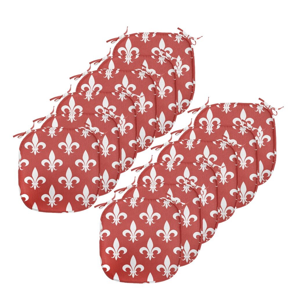 ABAKUHAUS Fleur De Lis Подушка для обеденного стула Геральдика Декоративная водонепроницаемая подушка с ремнями для кухонных сидений 40 см x 40 см Упаковка из 12 шт. Белый Красный
ABAKUHAUS Fleur De Lis Подушка для обеденного стула Геральдика Декоративная водонепроницаемая подушка с ремнями для кухонных сидений 40 см x 40 см Упаковка из 12 шт. Белый Красный