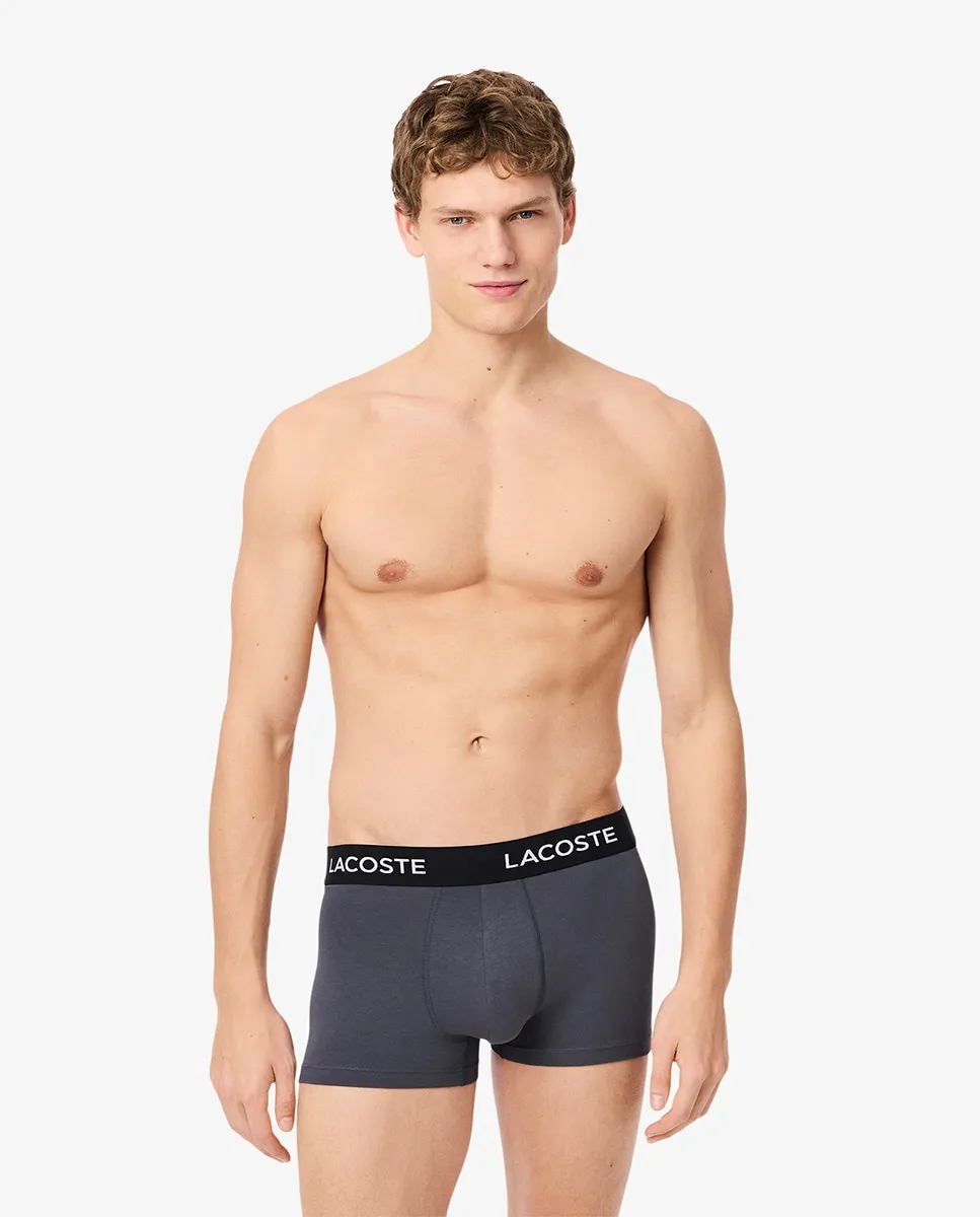 Упаковка из 3 трусов из эластичного хлопка с логотипом на поясе Lacoste, темно-серый
Упаковка из 3 трусов из эластичного хлопка с логотипом на поясе Lacoste, темно-серый