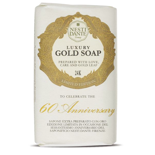 Роскошное золотое мыло 60-летний юбилей мыло Nesti Dante, 250 гр
Роскошное золотое мыло 60-летний юбилей мыло Nesti Dante, 250 гр