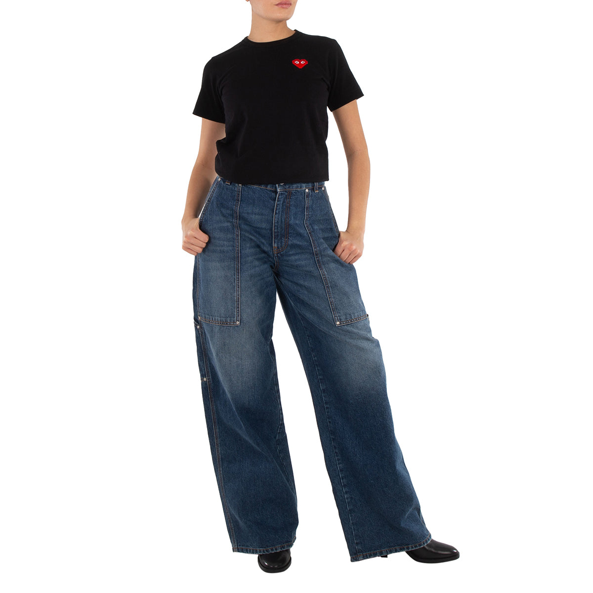 Футболка Cdg Play Invader Heart Pixel, черный
Футболка Cdg Play Invader Heart Pixel, черный