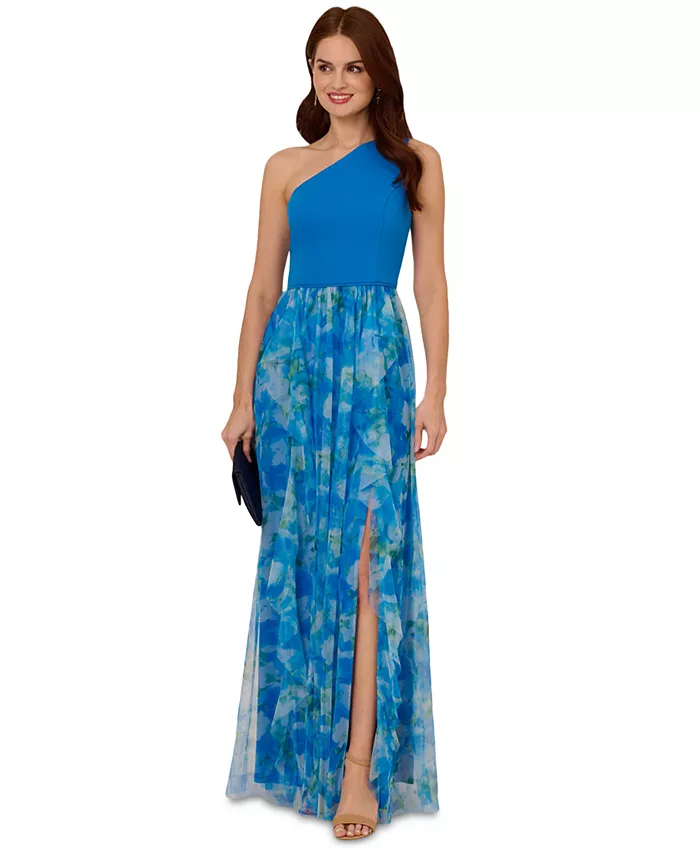 Женское платье Sweetpea из комбинированных материалов Adrianna Papell, синий 
Женское платье Sweetpea из комбинированных материалов Adrianna Papell, синий