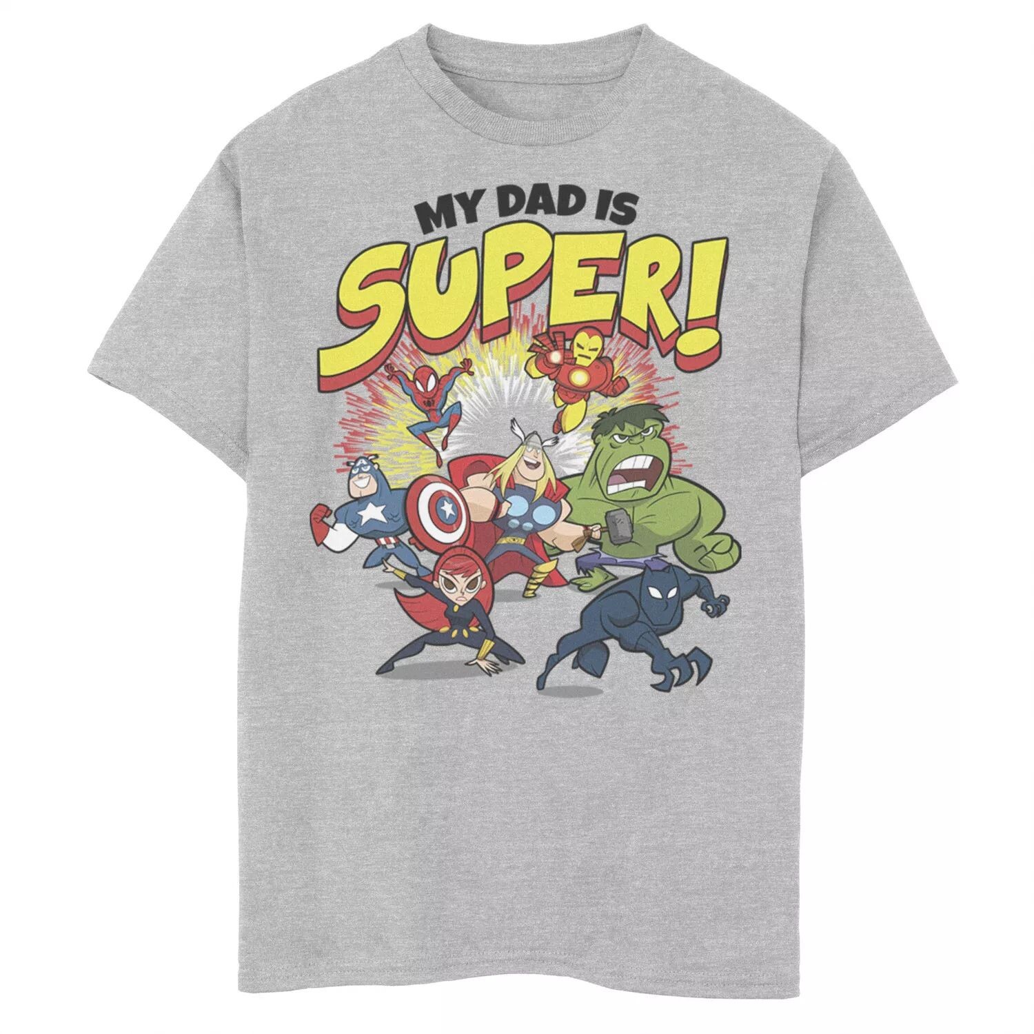 Футболка с революционной графикой «My Dad Is Super Avengers» для мальчиков 8–20 лет «Marvel Father's Day My Dad Is Super Avengers» Marvel 
Футболка с революционной графикой «My Dad Is Super Avengers» для мальчиков 8–20 лет «Marvel Father's Day My Dad Is Super Avengers» Marvel