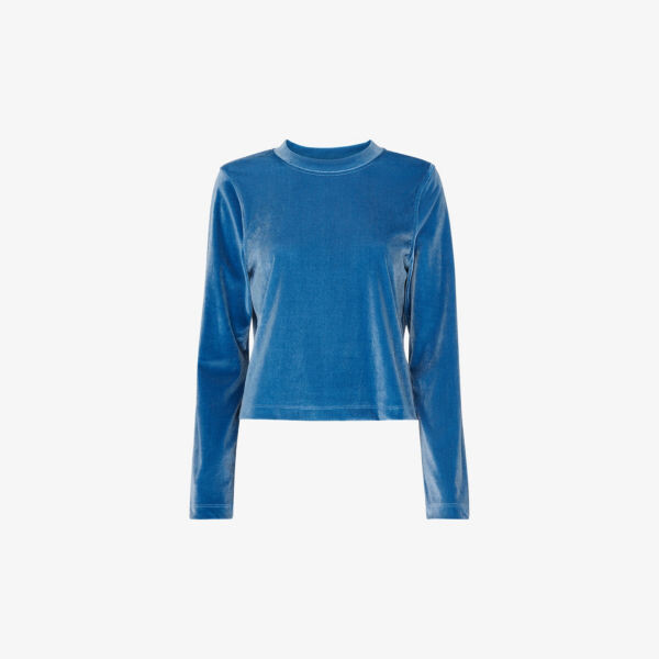 Топ из эластичного бархата Olivia Whistles, голубой
Топ из эластичного бархата Olivia Whistles, голубой