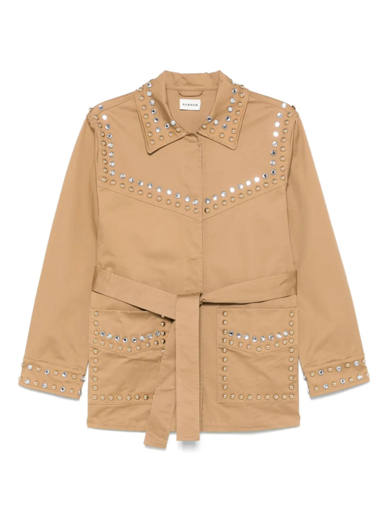 Пиджак с заклепками P.A.R.O.S.H., коричневый
Пиджак с заклепками P.A.R.O.S.H., коричневый