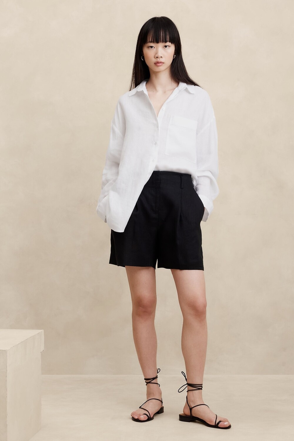 Льняная рубашка оверсайз Banana Republic, белый
Льняная рубашка оверсайз Banana Republic, белый