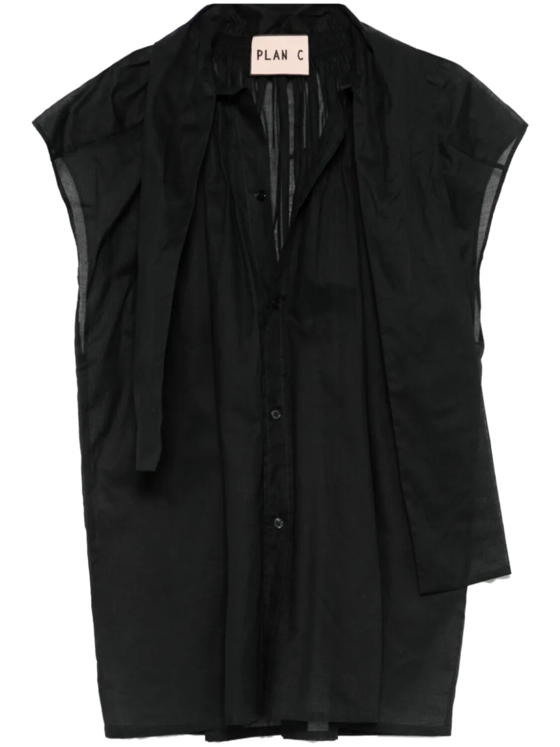 Блузка из органзы с шарфом Plan C, черный
Блузка из органзы с шарфом Plan C, черный