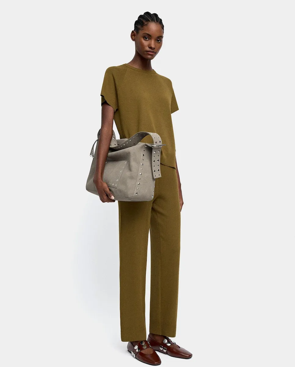 Женские трикотажные прямые брюки с эластичным поясом Parfois, оливковый зеленый
Женские трикотажные прямые брюки с эластичным поясом Parfois, оливковый зеленый