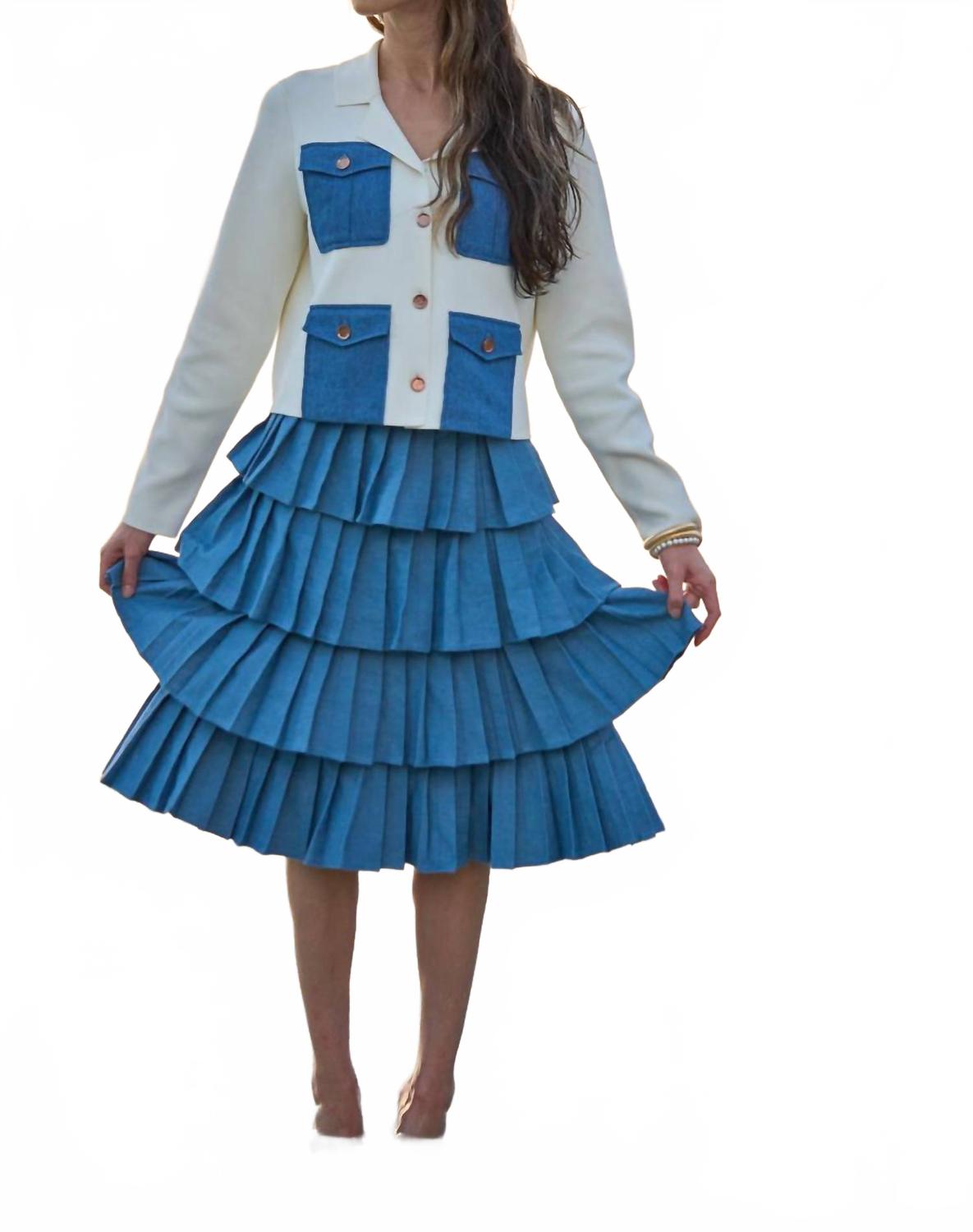 Джинсовая юбка трапеция Eden Esteem Couture, Denim
Джинсовая юбка трапеция Eden Esteem Couture, Denim