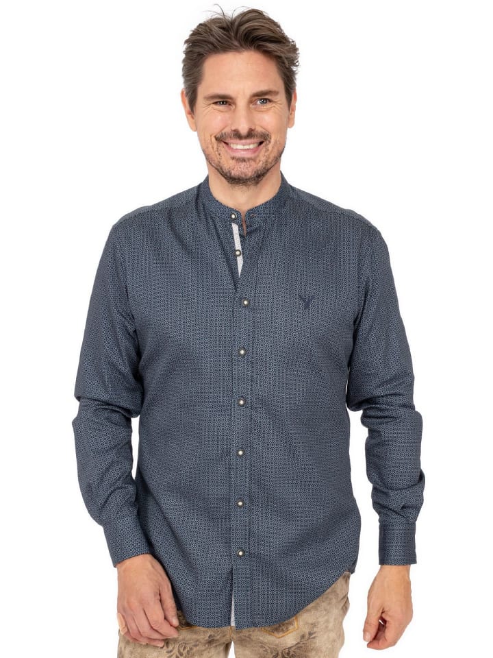 Рубашка с воротником-стойкой BAIERBACH темно-синего и белого цветов MarJo
Рубашка с воротником-стойкой BAIERBACH темно-синего и белого цветов MarJo