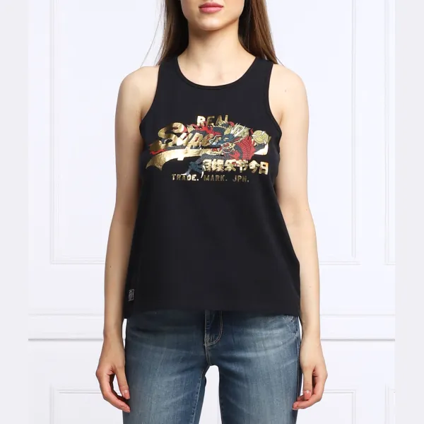 Топ свободного кроя Superdry, синий
Топ свободного кроя Superdry, синий