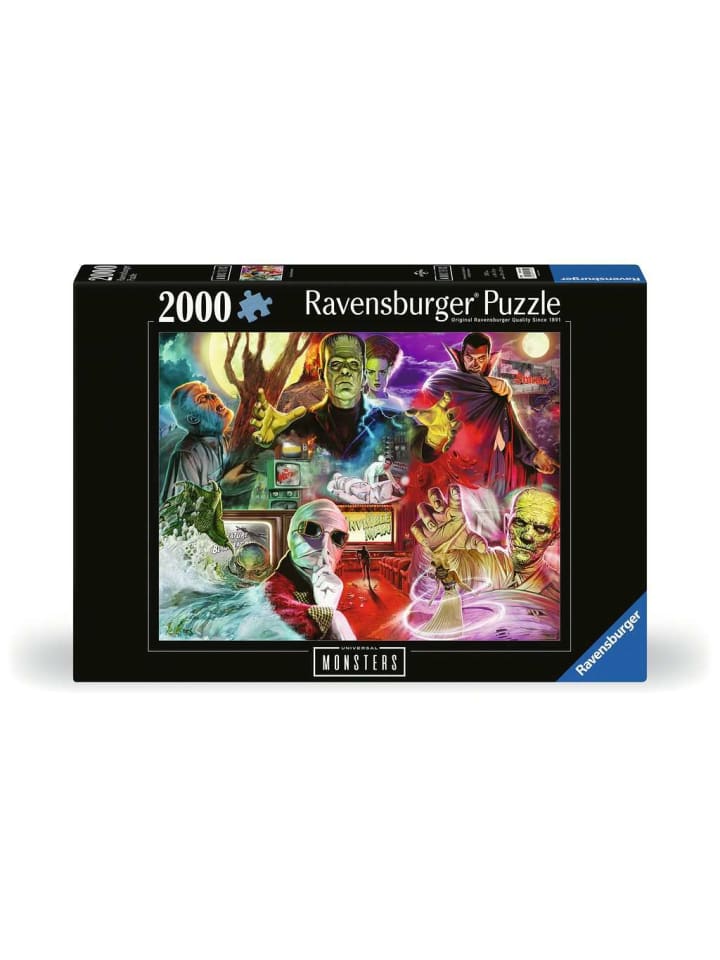 Пазл Ravensburger «Универсальные монстры» из 2000 деталей, выполненный в красочном стиле
Пазл Ravensburger «Универсальные монстры» из 2000 деталей, выполненный в красочном стиле