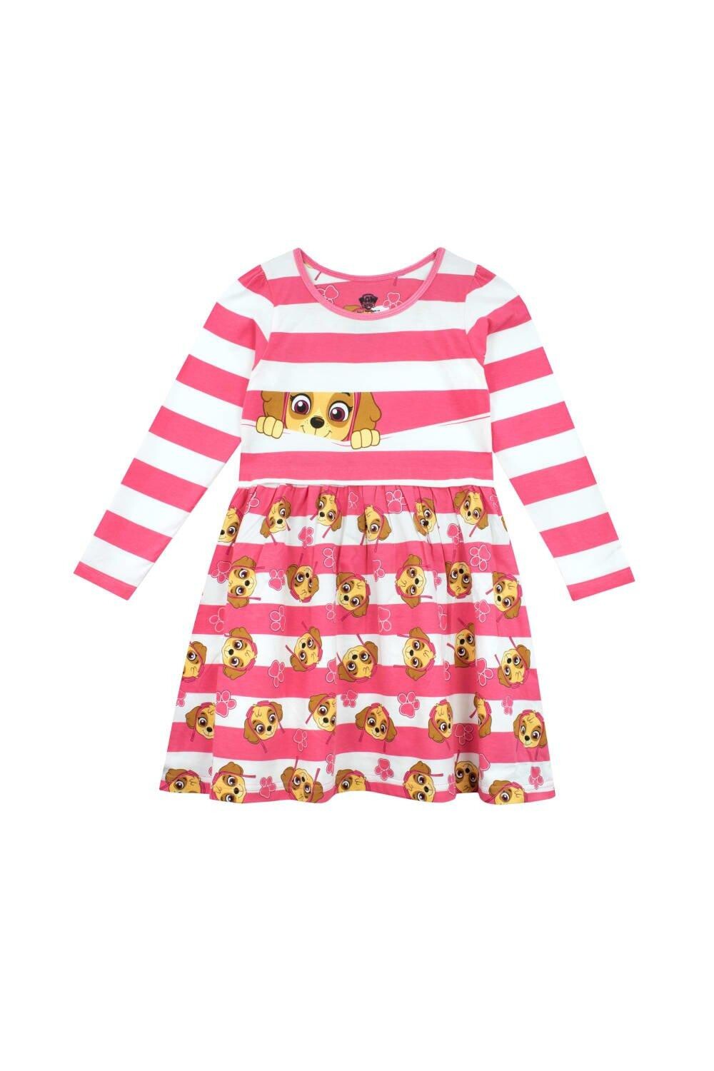 Платье Skye в полоску с длинными рукавами Paw Patrol, розовый
Платье Skye в полоску с длинными рукавами Paw Patrol, розовый